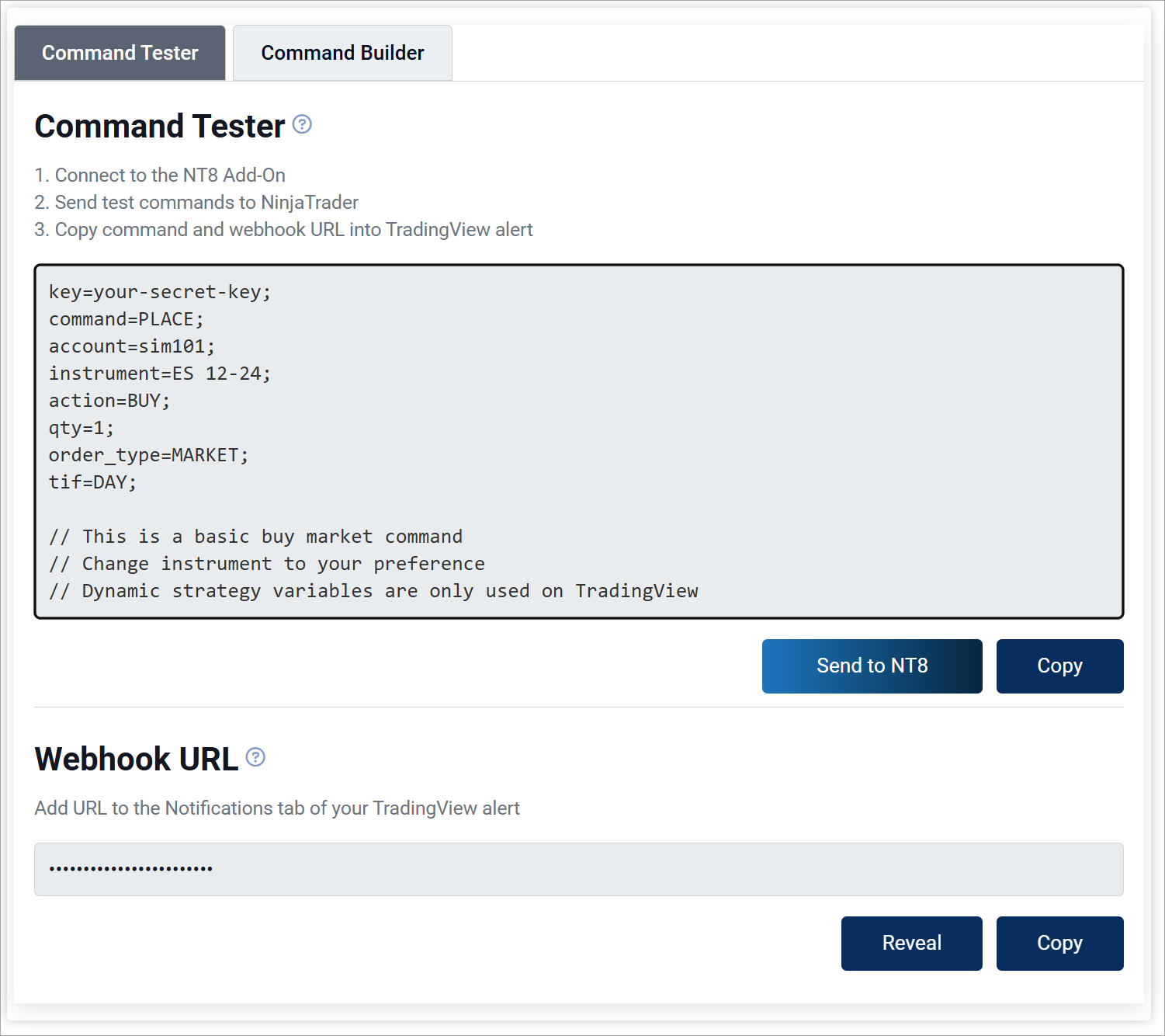 command-tester-on-crosstrade-dashboard