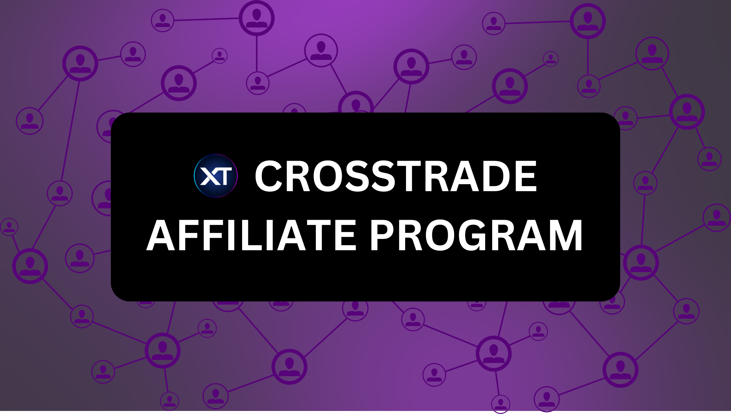 Graphic of human network with text CrossTrade Affiliate Program