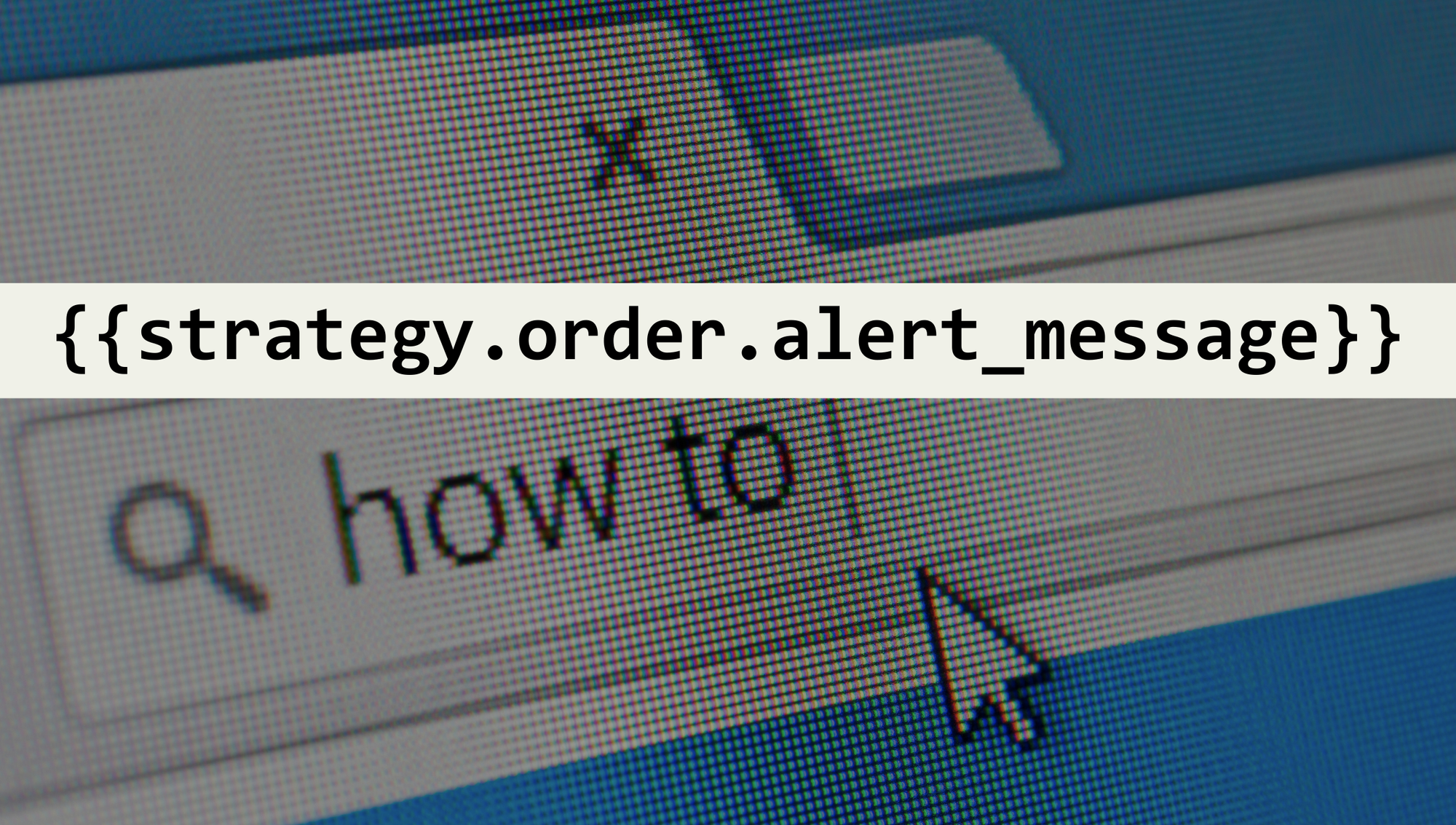 TradingView strategy alert message setup example for stops and targets.