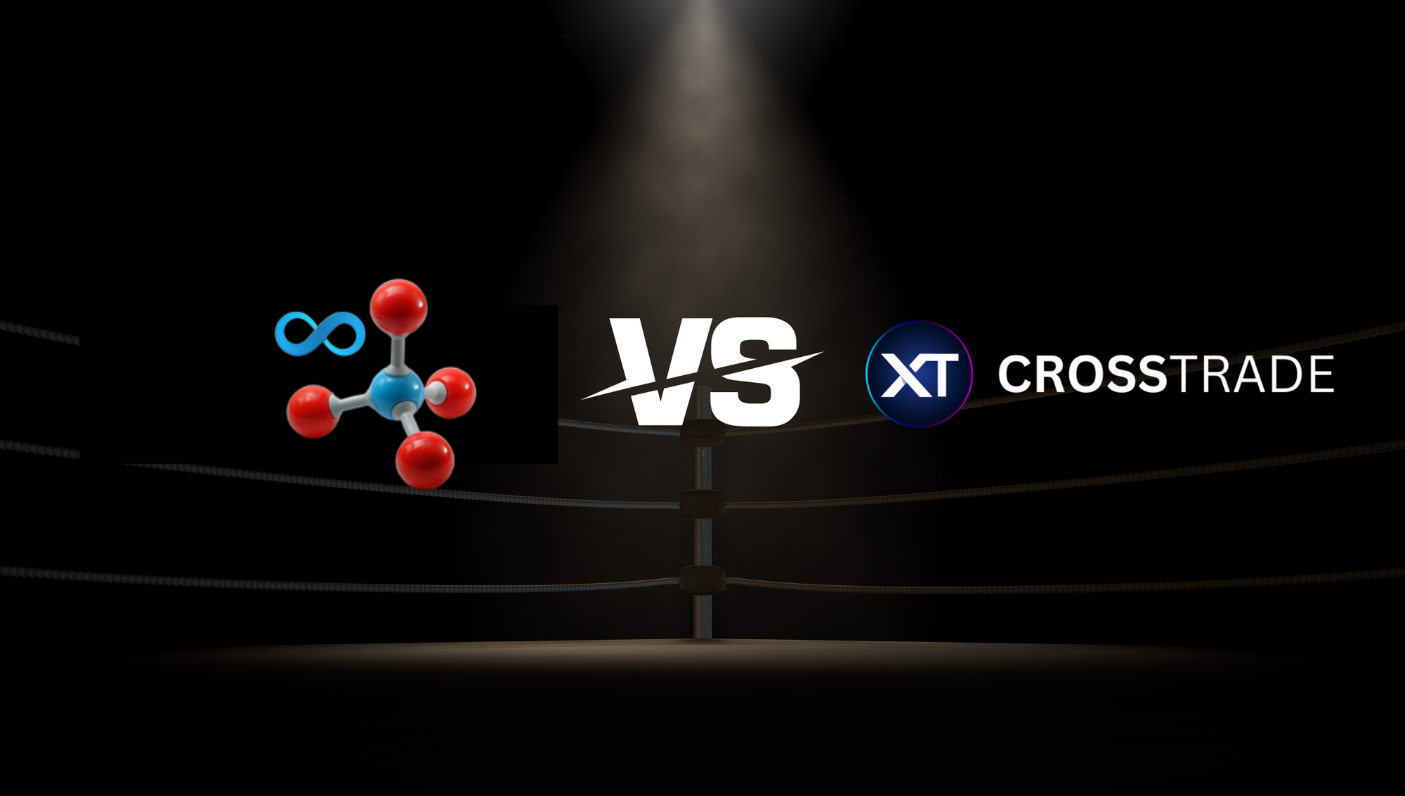 apex trade copier logo vs. crosstrade logo on black background