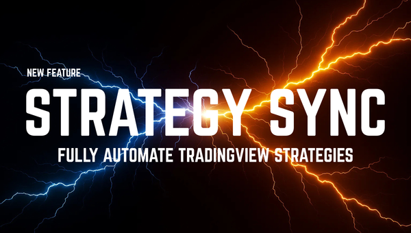 graphical image of lightning bolts meeting showing large text for strategy sync feature