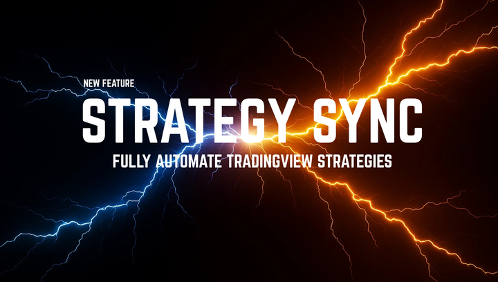 graphical image of lightning bolts meeting showing large text for strategy sync feature