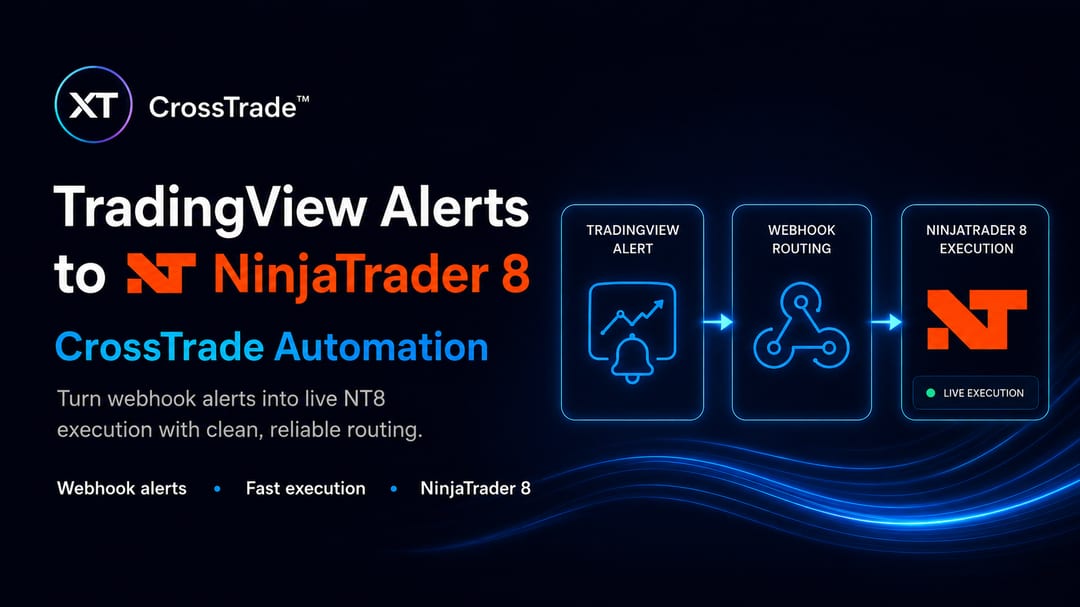 Route TradingView alerts to NinjaTrader 8 with CrossTrade automation