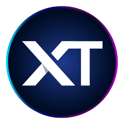 The CrossTrade XT logo mark: a white XT on a navy circle with a blue-to-purple ring