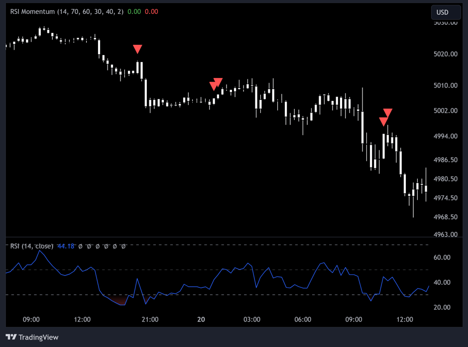 Image of the RSI Momentum TradingView Indicator