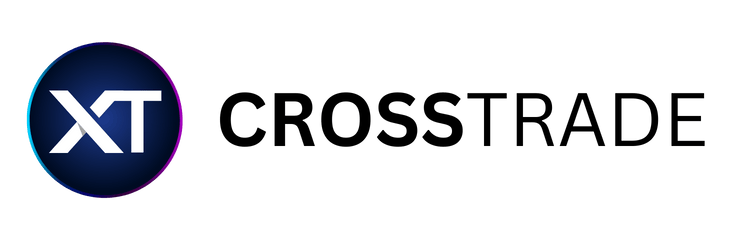 The CrossTrade logo: the XT mark beside a black CROSSTRADE wordmark, large