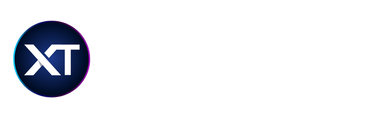 The CrossTrade logo: the XT mark beside a white CROSSTRADE wordmark, for dark backgrounds, large