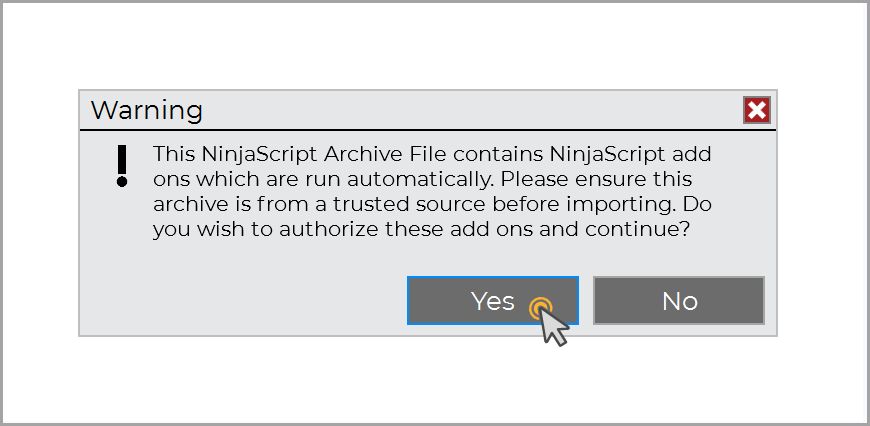 Confirming the import