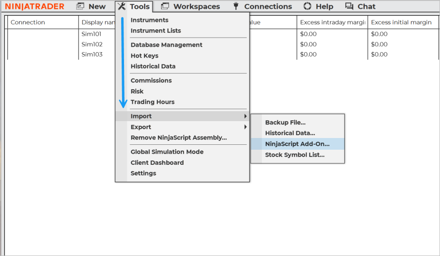 Importing the new CrossTrade NinjaScript archive